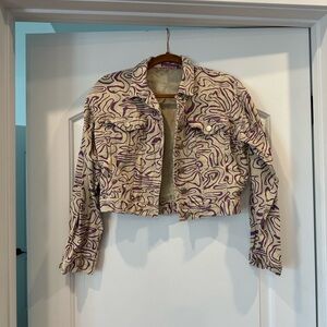Women's Purple and Cream Jacket